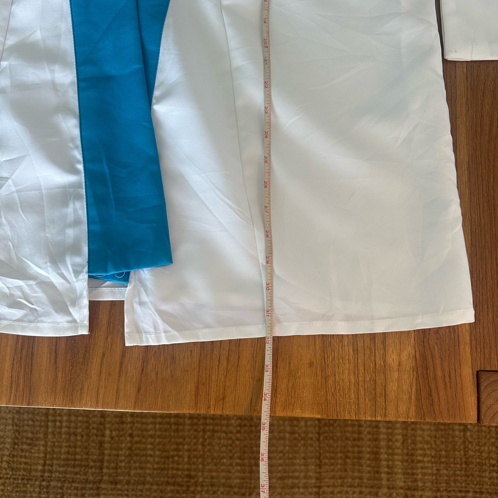White Kimono Adidas Jacket with Teal Trim - Picture 11 of 16